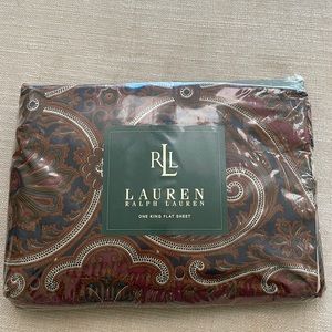 New RL king flat sheet in package.